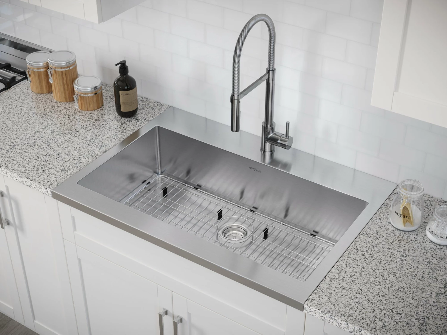 NewAge Products 36 In. Standard Sink With Flex Pull Down Faucet Shop Kitchen Sets 11 NewAge Products 36 In. Standard Sink With Flex Pull Down Faucet Shop Kitchen Sets