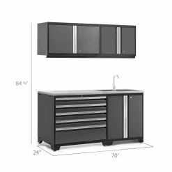 NewAge Products Pro Series 5 Piece Cabinet Set Wall Cabinets 66 NewAge Products Pro Series 5 Piece Cabinet Set Wall Cabinets