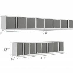 NewAge Products Wall Cabinets Pro Series 8 Piece Cabinet Set