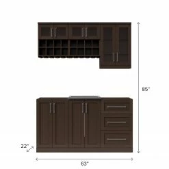 NewAge Products Home Wet Bar 7 Piece Cabinet Set - 21 Inch Home Bar Cabinets 32 NewAge Products Home Wet Bar 7 Piece Cabinet Set - 21 Inch Home Bar Cabinets