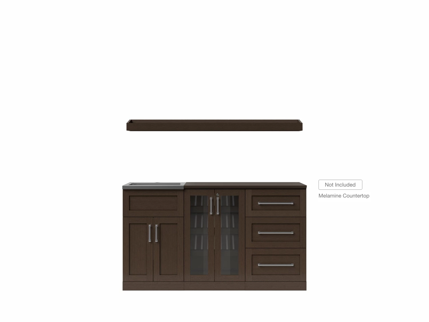 NewAge Products Home Wet Bar 5 Piece Cabinet Set - 21 Inch 12 NewAge Products Home Wet Bar 5 Piece Cabinet Set - 21 Inch