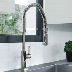 NewAge Products 19 In. Overmount Single Bowl Stainless Steel Sink With Coiled Pull Down Faucet Shop Kitchen Sets 19 NewAge Products 19 In. Overmount Single Bowl Stainless Steel Sink With Coiled Pull Down Faucet Shop Kitchen Sets