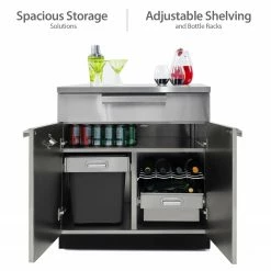 NewAge Products Outdoor Kitchen Stainless Steel 3 Piece Cabinet Set