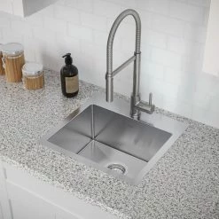 NewAge Products Shop Kitchen Sets 19 In. Overmount Single Bowl Stainless Steel Sink With Flex Pull Down Faucet 18 NewAge Products Shop Kitchen Sets 19 In. Overmount Single Bowl Stainless Steel Sink With Flex Pull Down Faucet