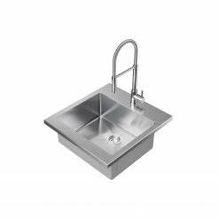 NewAge Products 24 In. Standard Sink With Flex Pull Down Faucet