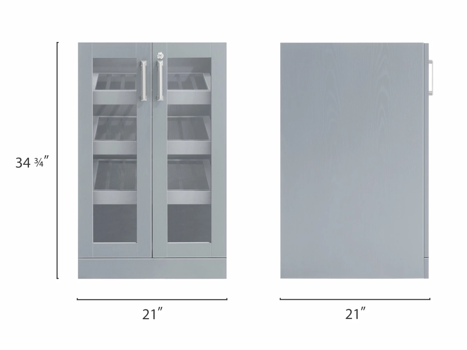 NewAge Products Home Bar Cabinets Home Bar Display Cabinet - 21” 10 NewAge Products Home Bar Cabinets Home Bar Display Cabinet - 21”