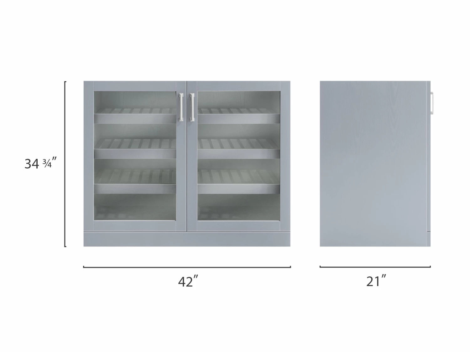 NewAge Products Home Bar Double Display Cabinet - 42" 7 NewAge Products Home Bar Double Display Cabinet - 42"