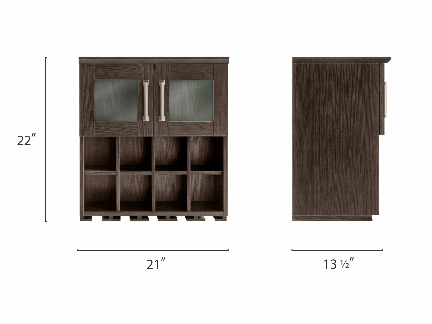 NewAge Products Home Bar Wall Wine Rack Cabinet - 21” Home Bar Cabinets 14 NewAge Products Home Bar Wall Wine Rack Cabinet - 21” Home Bar Cabinets