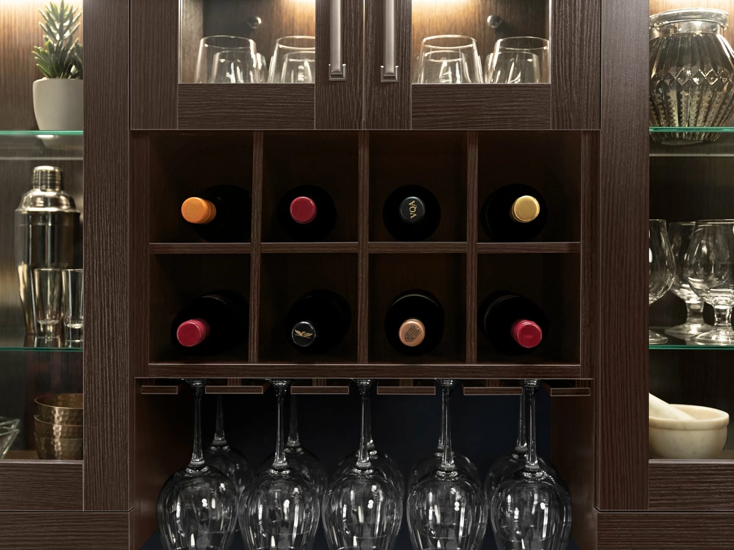 NewAge Products Home Bar Wall Wine Rack Cabinet - 21” Home Bar Cabinets 15 NewAge Products Home Bar Wall Wine Rack Cabinet - 21” Home Bar Cabinets