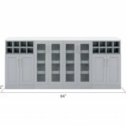 NewAge Products Home Bar Cabinets Home Bar Gray 5 Piece Cabinet Set - 21 Inch