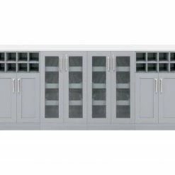 NewAge Products Home Bar Cabinets Home Bar Gray 5 Piece Cabinet Set - 21 Inch