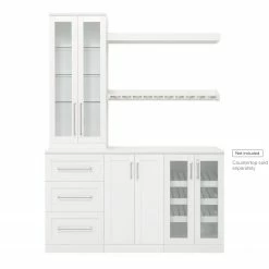 NewAge Products Home Bar Cabinets Home Bar 6 Piece Cabinet Set