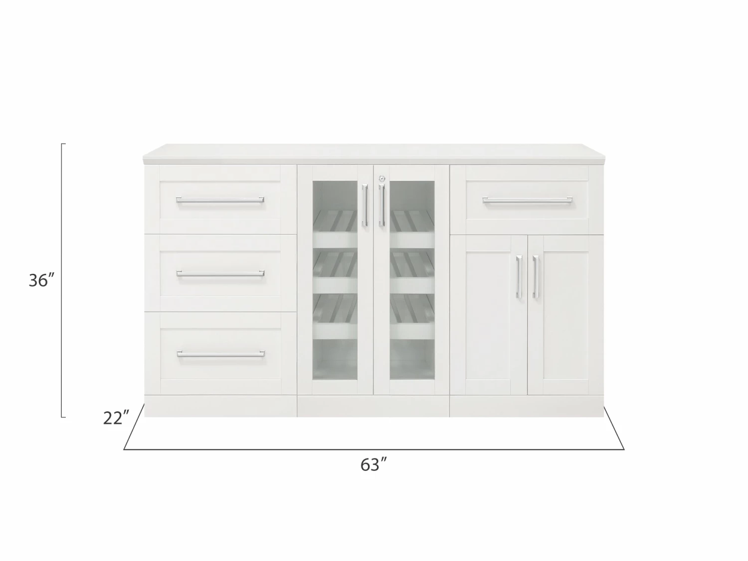 NewAge Products Home Bar 3 Piece Cabinet Set 3 NewAge Products Home Bar 3 Piece Cabinet Set