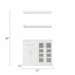 NewAge Products Home Bar 4 Piece Cabinet Set Home Bar Cabinets