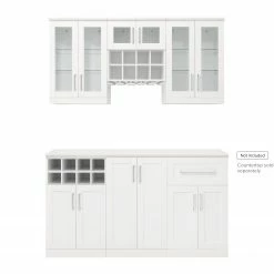 NewAge Products Home Bar Cabinets Home Bar 6 Piece Cabinet Set