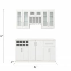 NewAge Products Home Bar Cabinets Home Bar 6 Piece Cabinet Set