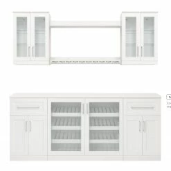 NewAge Products Home Bar 7 Piece Cabinet Set Home Bar Cabinets