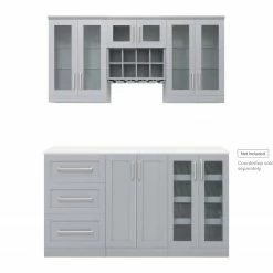 NewAge Products Home Bar Cabinets Home Bar 6 Piece Cabinet Set