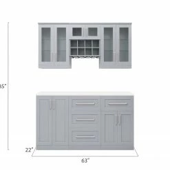 NewAge Products Home Bar 6 Piece Cabinet Set Home Bar Cabinets