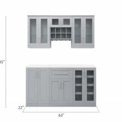 NewAge Products Home Bar 6 Piece Cabinet Set Home Bar Cabinets