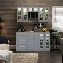 NewAge Products Home Bar Cabinets Home Bar 7 Piece Cabinet Set 36 NewAge Products Home Bar Cabinets Home Bar 7 Piece Cabinet Set