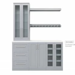NewAge Products Home Bar Cabinets Home Bar 6 Piece Cabinet Set 35 NewAge Products Home Bar Cabinets Home Bar 6 Piece Cabinet Set