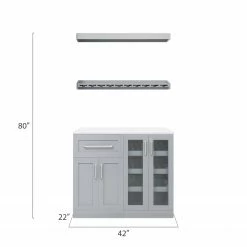 NewAge Products Home Bar 4 Piece Cabinet Set Home Bar Cabinets