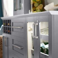 NewAge Products Home Bar 7 Piece Cabinet Set Home Bar Cabinets