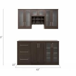 NewAge Products Home Bar Cabinets Home Bar 6 Piece Cabinet Set
