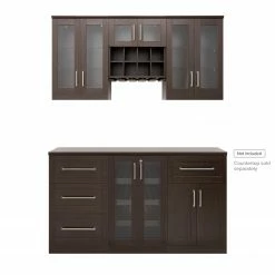 NewAge Products Home Bar Cabinets Home Bar 6 Piece Cabinet Set