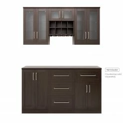NewAge Products Home Bar 6 Piece Cabinet Set Home Bar Cabinets