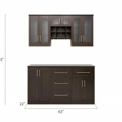 NewAge Products Home Bar 6 Piece Cabinet Set Home Bar Cabinets