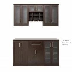 NewAge Products Home Bar 6 Piece Cabinet Set Home Bar Cabinets