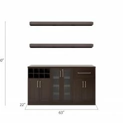 NewAge Products Home Bar 5 Piece Cabinet Set 41 NewAge Products Home Bar 5 Piece Cabinet Set