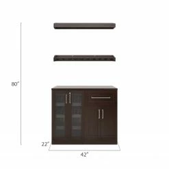NewAge Products Home Bar 4 Piece Cabinet Set Home Bar Cabinets