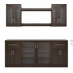 NewAge Products Home Bar 7 Piece Cabinet Set Home Bar Cabinets