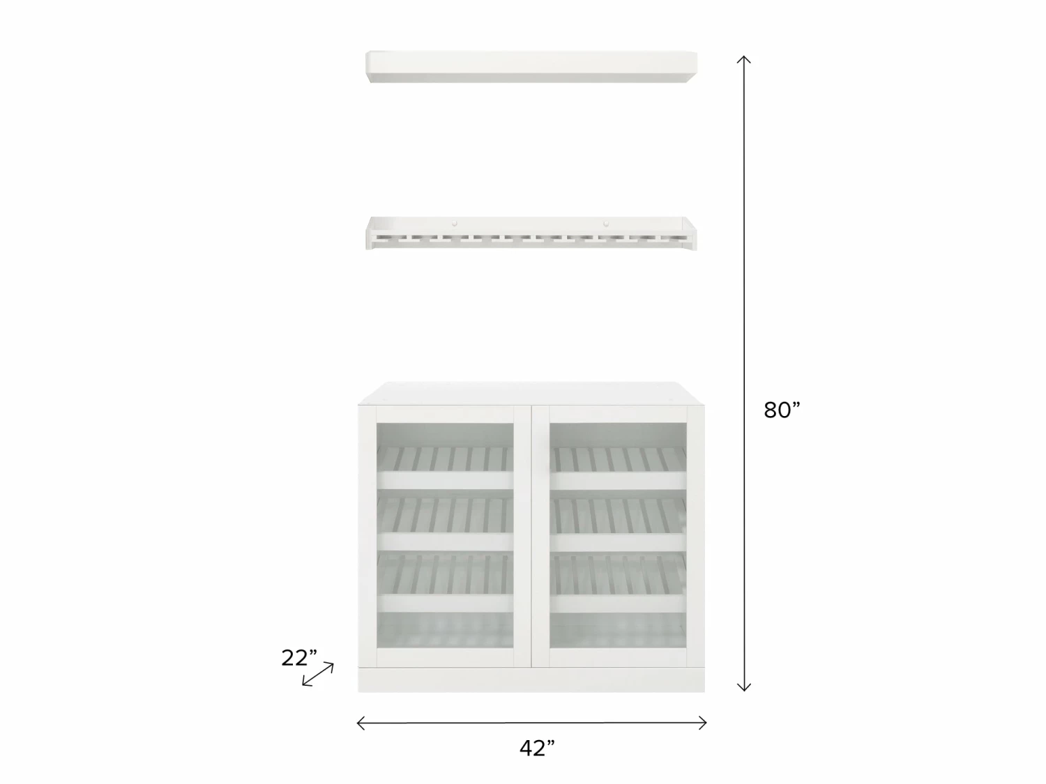 NewAge Products Home Bar 3 Piece Cabinet Set 10 NewAge Products Home Bar 3 Piece Cabinet Set