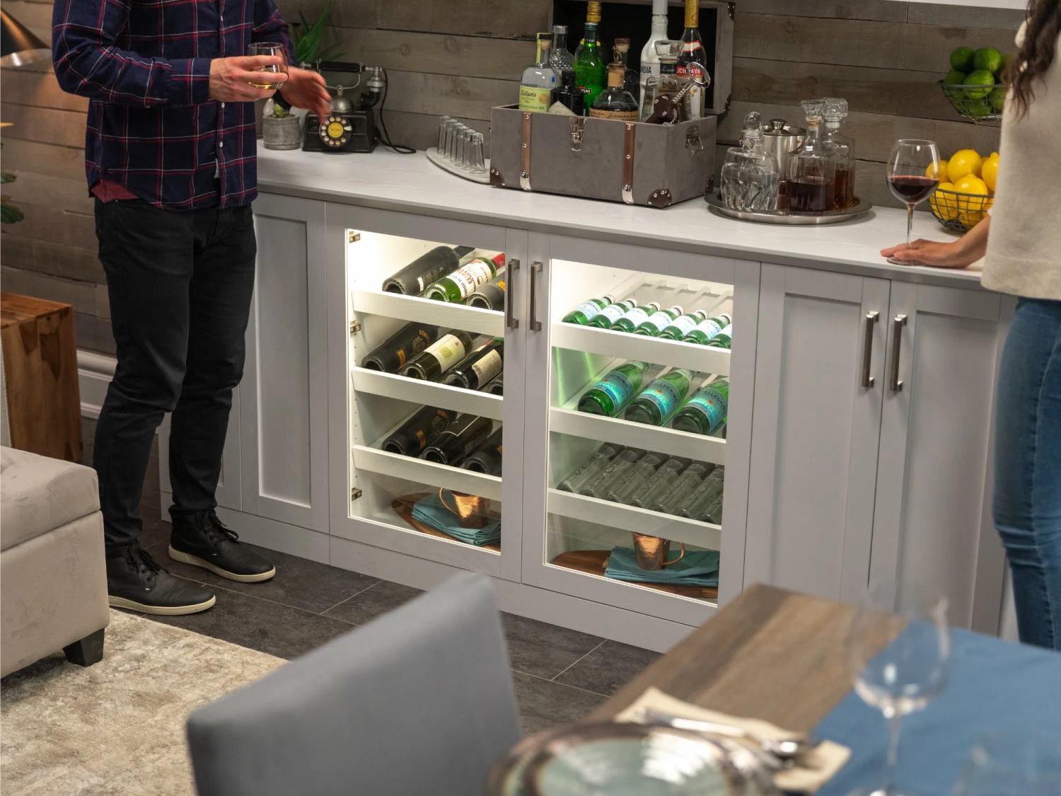 NewAge Products Home Bar 3 Piece Cabinet Set 5 NewAge Products Home Bar 3 Piece Cabinet Set