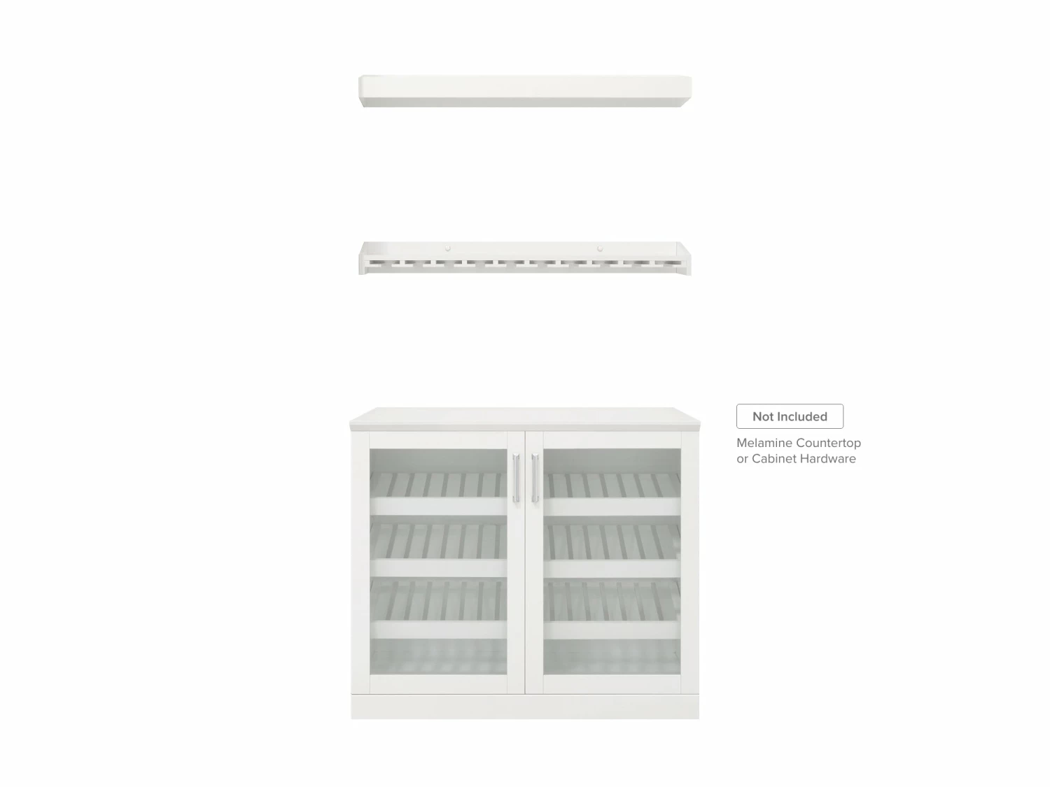 NewAge Products Home Bar 3 Piece Cabinet Set 1 NewAge Products Home Bar 3 Piece Cabinet Set