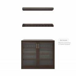 NewAge Products Home Bar 3 Piece Cabinet Set 30 NewAge Products Home Bar 3 Piece Cabinet Set