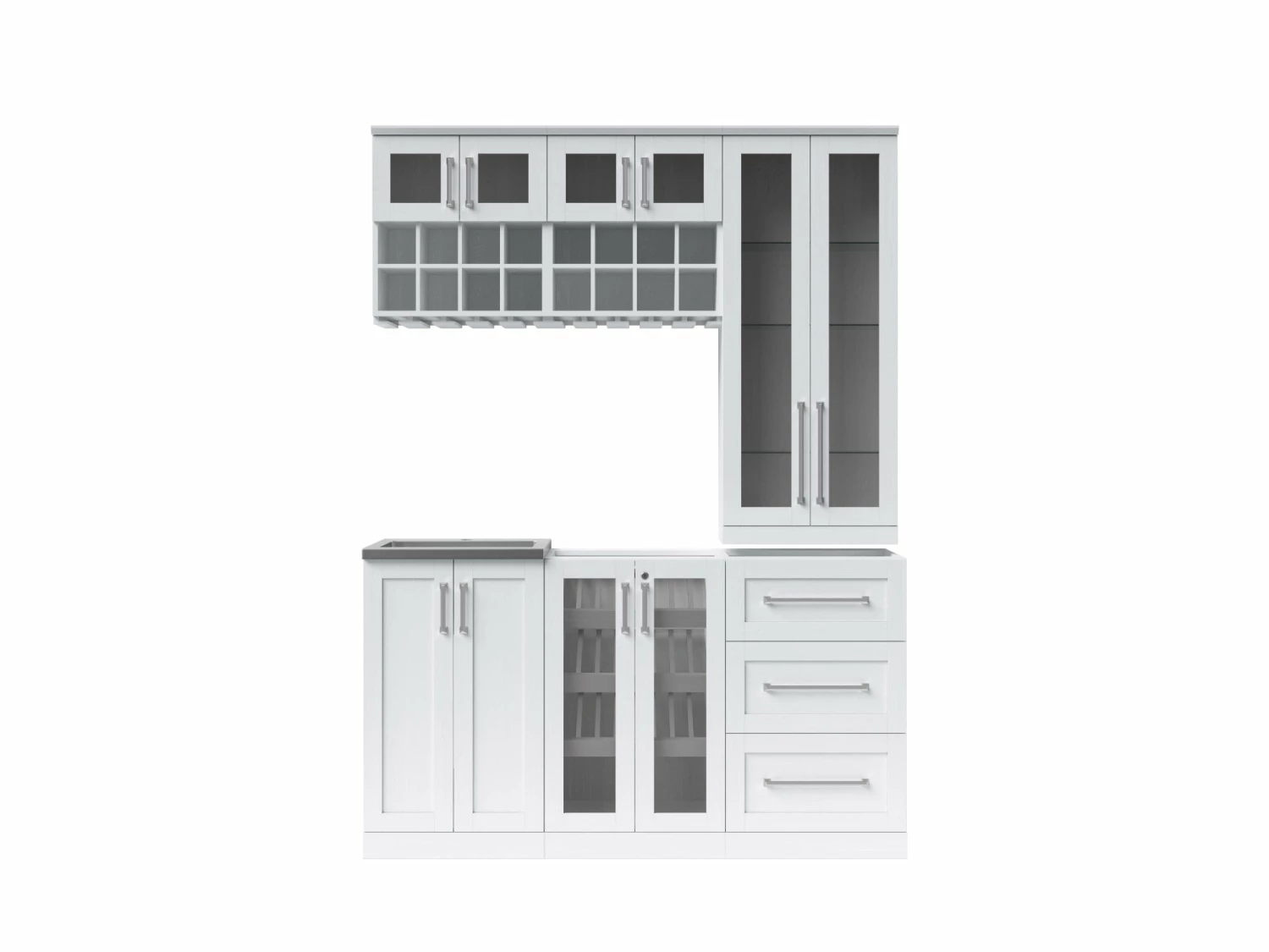 NewAge Products Home Wet Bar 7 Piece Cabinet Set - 21 Inch Home Bar Cabinets 1 NewAge Products Home Wet Bar 7 Piece Cabinet Set - 21 Inch Home Bar Cabinets