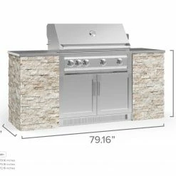 NewAge Products Outdoor Kitchen Island Outdoor Kitchen Signature Series 6 Piece Cabinet Set With Grill
