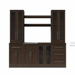 NewAge Products Home Wet Bar 9 Piece Cabinet Set - 21 Inch 31 NewAge Products Home Wet Bar 9 Piece Cabinet Set - 21 Inch