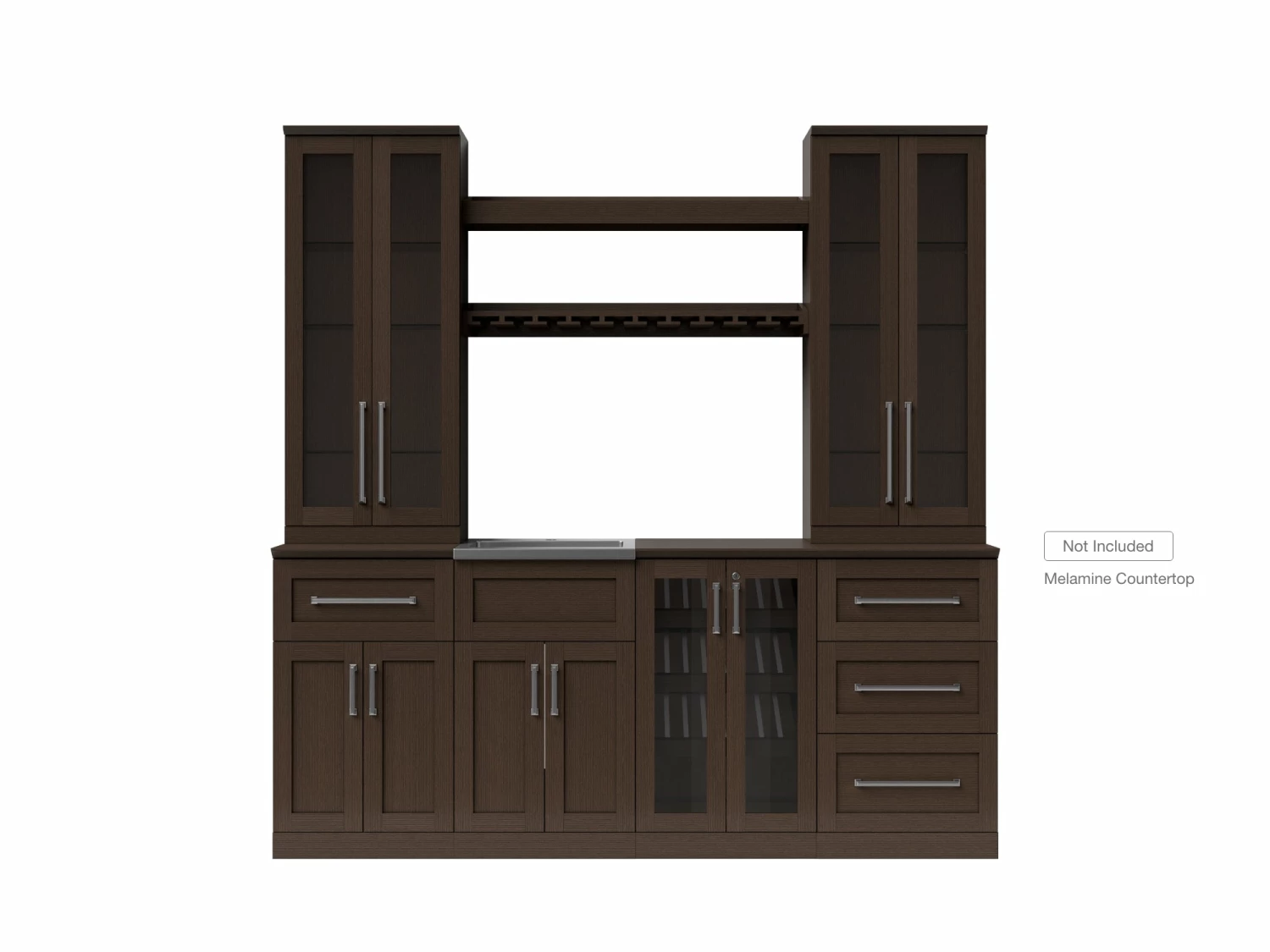 NewAge Products Home Wet Bar 9 Piece Cabinet Set - 21 Inch 12 NewAge Products Home Wet Bar 9 Piece Cabinet Set - 21 Inch