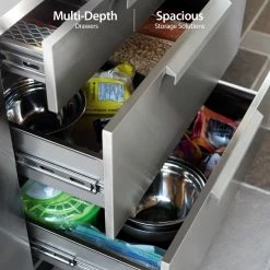 None Outdoor Kitchen Stainless Steel 3-Drawer Cabinet