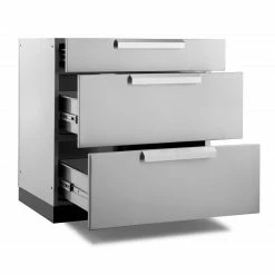 None Outdoor Kitchen Stainless Steel 3-Drawer Cabinet