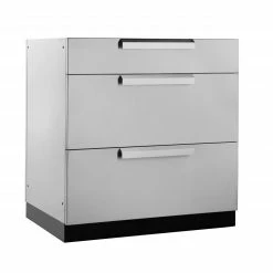 None Outdoor Kitchen Stainless Steel 3-Drawer Cabinet