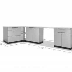 NewAge Products Outdoor Kitchen Stainless Steel 4 Piece Cabinet Set 27 NewAge Products Outdoor Kitchen Stainless Steel 4 Piece Cabinet Set