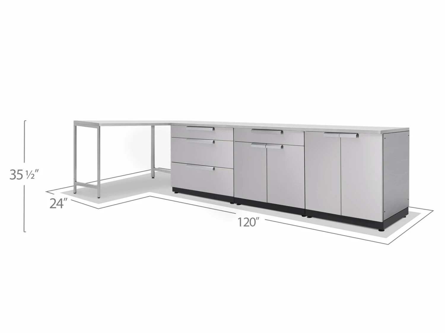 NewAge Products Outdoor Kitchen Stainless Steel 4 Piece Cabinet Set 4 NewAge Products Outdoor Kitchen Stainless Steel 4 Piece Cabinet Set