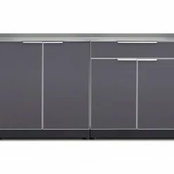 NewAge Products Outdoor Kitchen Aluminum 3 Piece Cabinet Set